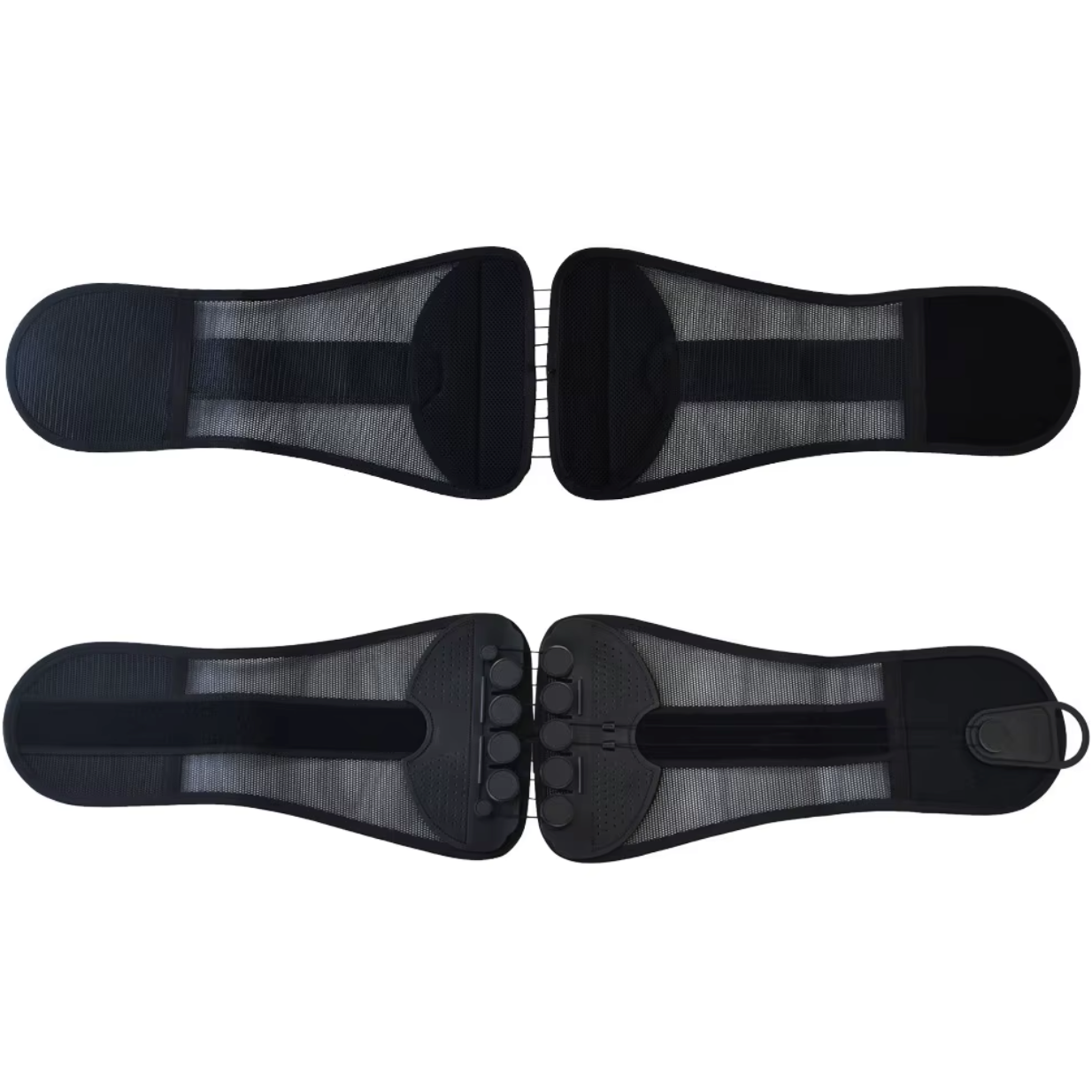 Ceinture lombaire à double traction avec système de serrage rapide