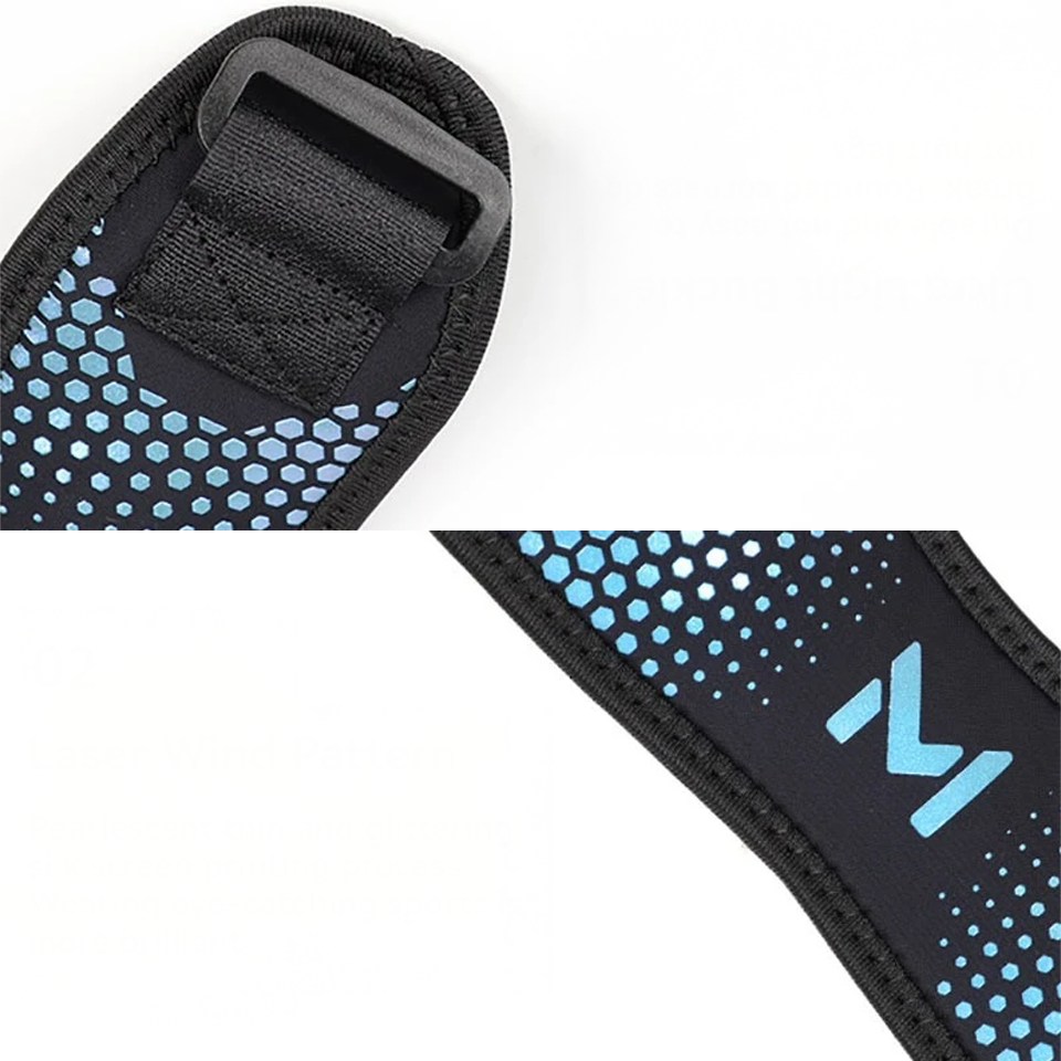 Strap genou réglable de maintien rotulien à gel silicone