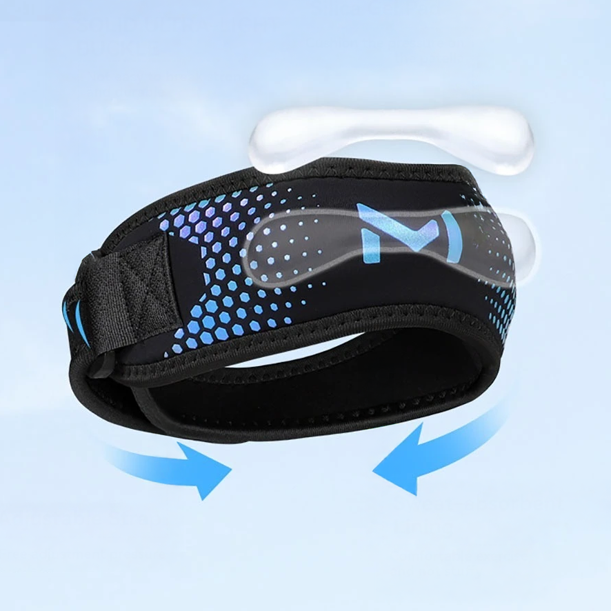 Strap genou réglable de maintien rotulien à gel silicone