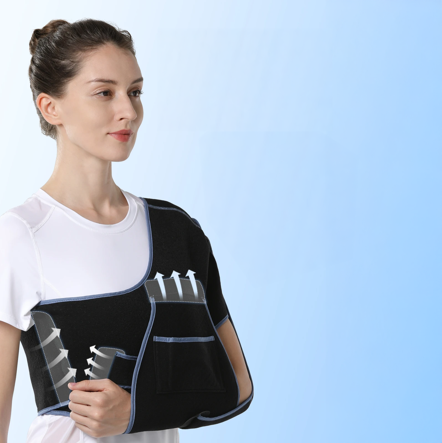 Attelle bras épaule compatible avec les deux bras