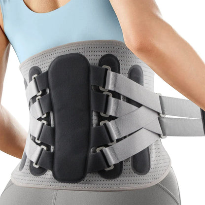 Ceinture dorsale lombaire réglable avec coussin de maintien ergonomique