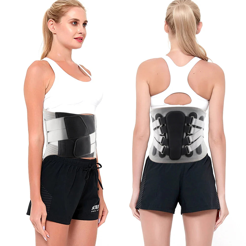Ceinture dorsale lombaire réglable avec coussin de maintien ergonomique