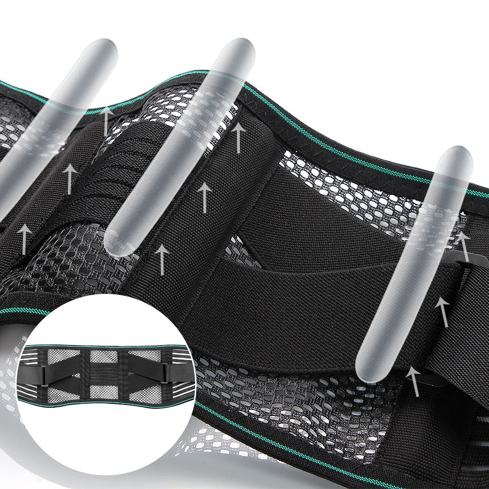 Ceinture dorsale lombaire réglable avec maintien renforcé