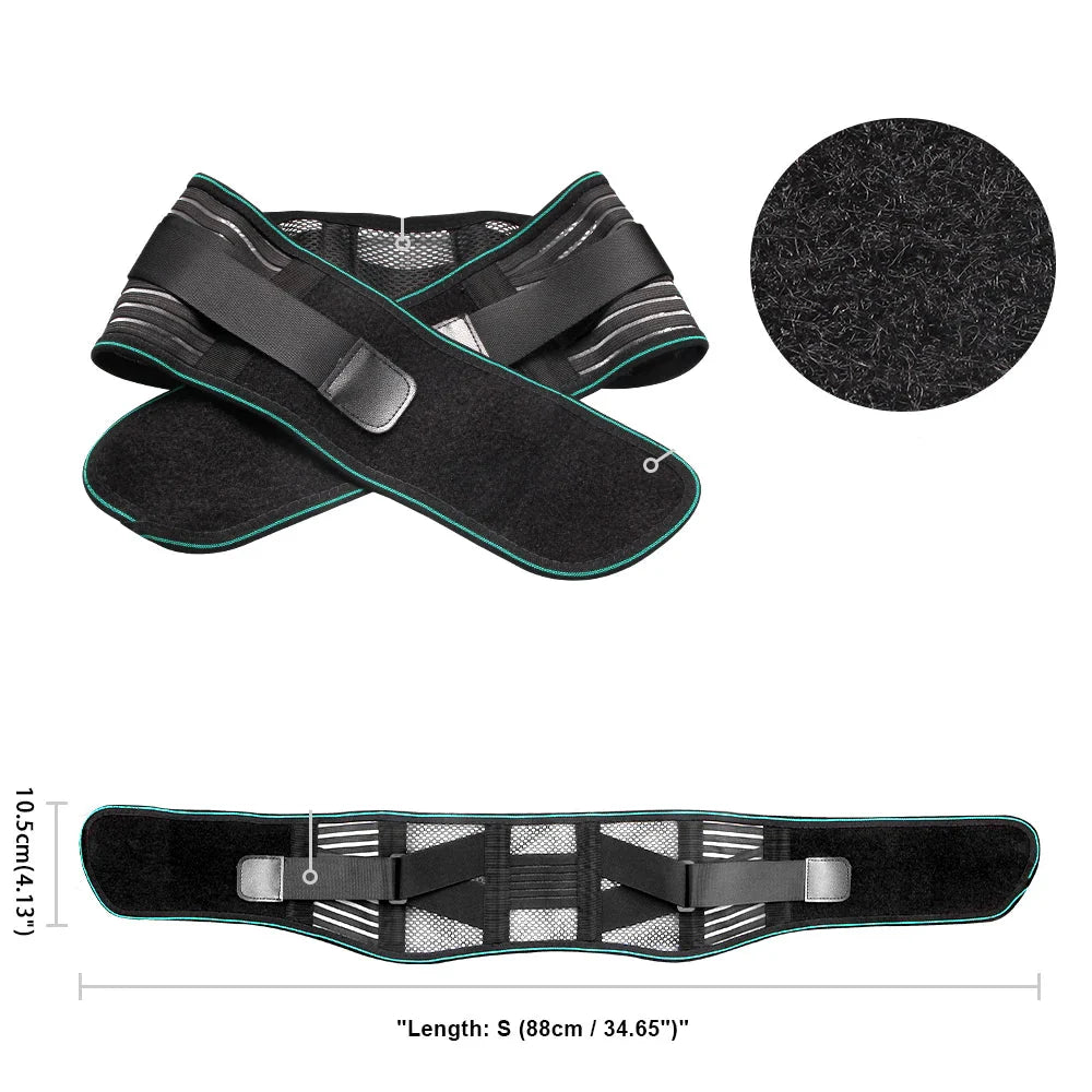 Ceinture dorsale lombaire réglable avec maintien renforcé
