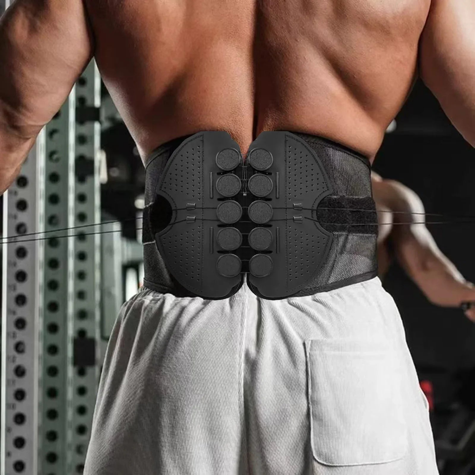 Ceinture lombaire à double traction avec système de serrage rapide