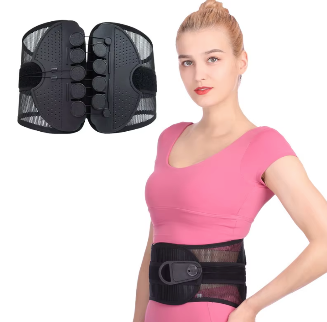 Ceinture lombaire à double traction avec système de serrage rapide