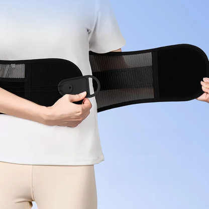 Ceinture lombaire à double traction avec système de serrage rapide