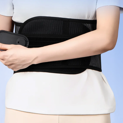 Ceinture lombaire à double traction avec système de serrage rapide