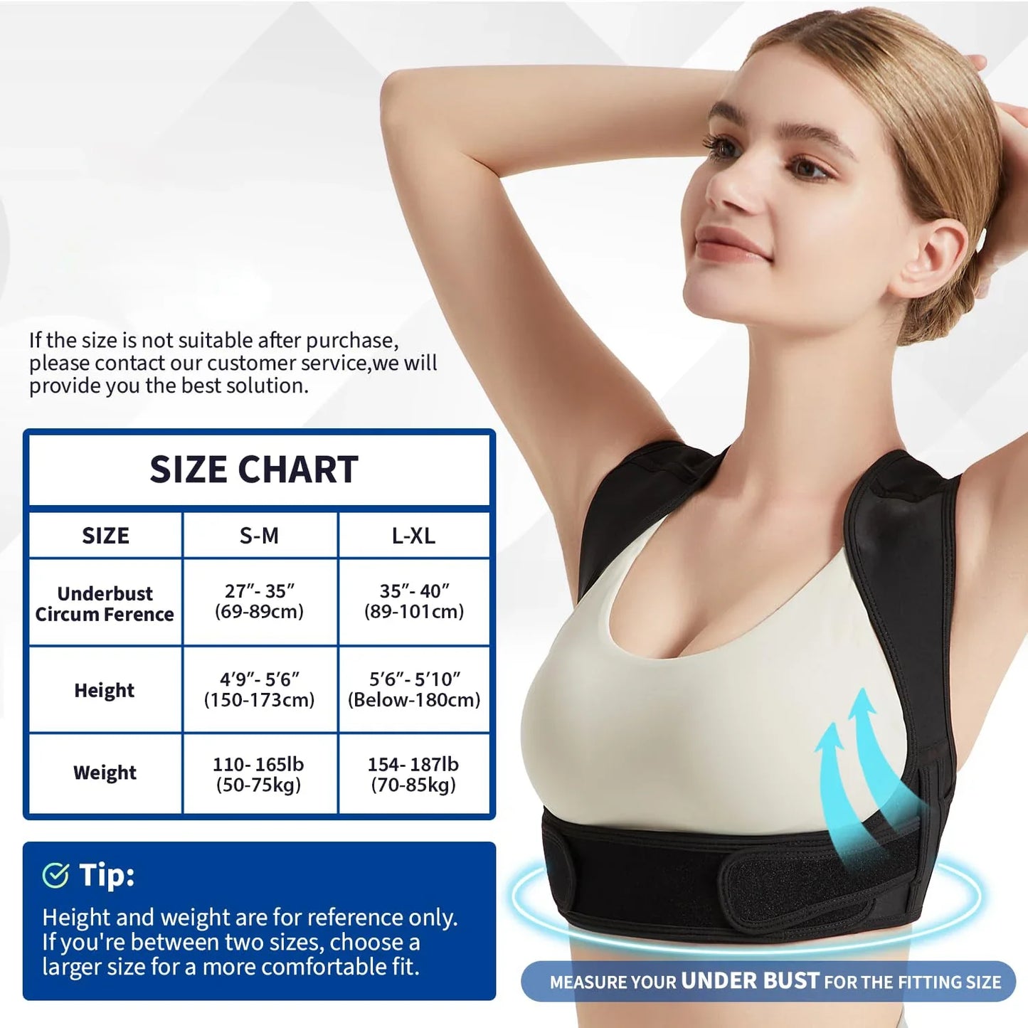 Correcteur de posture discret et respirant