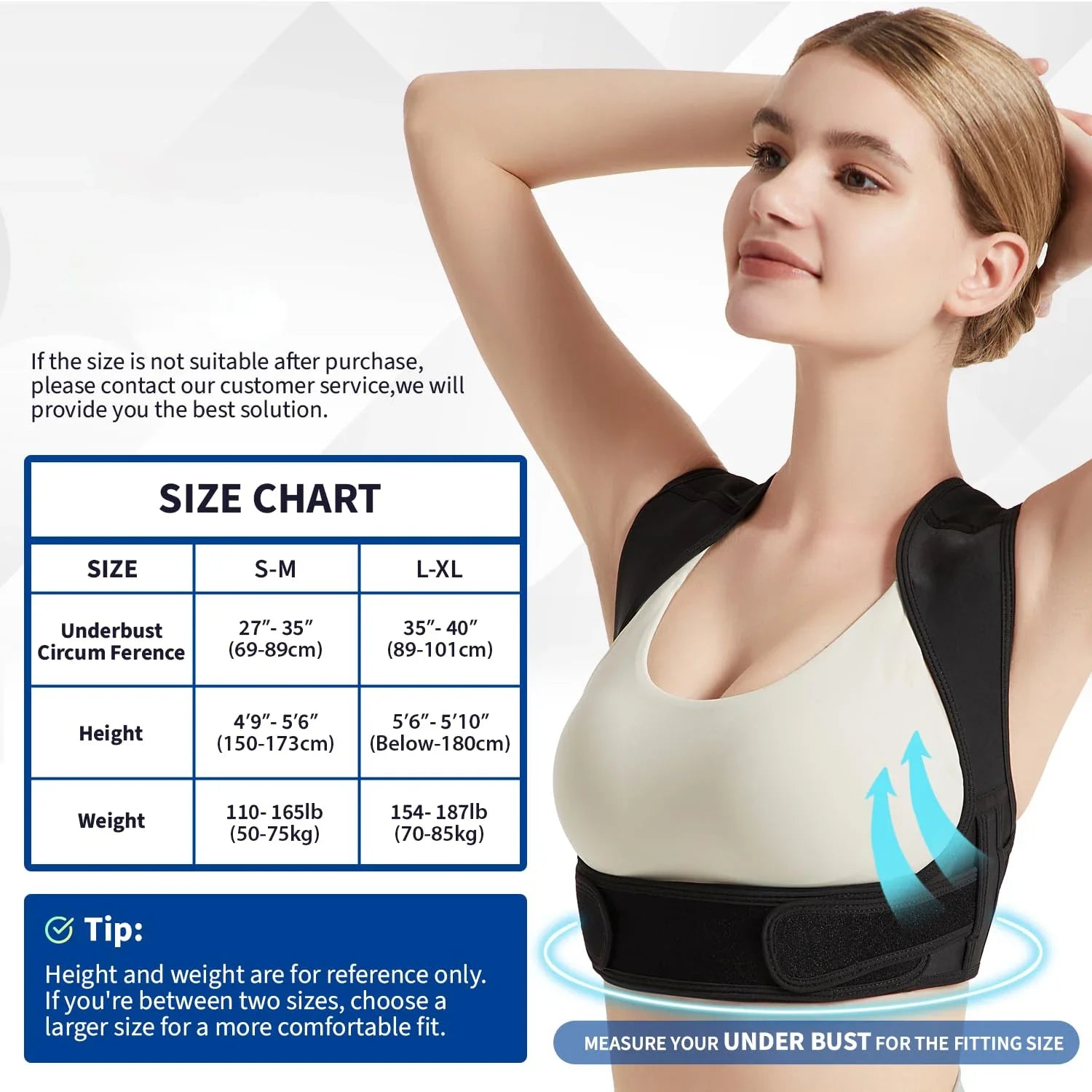 Correcteur de posture discret et respirant