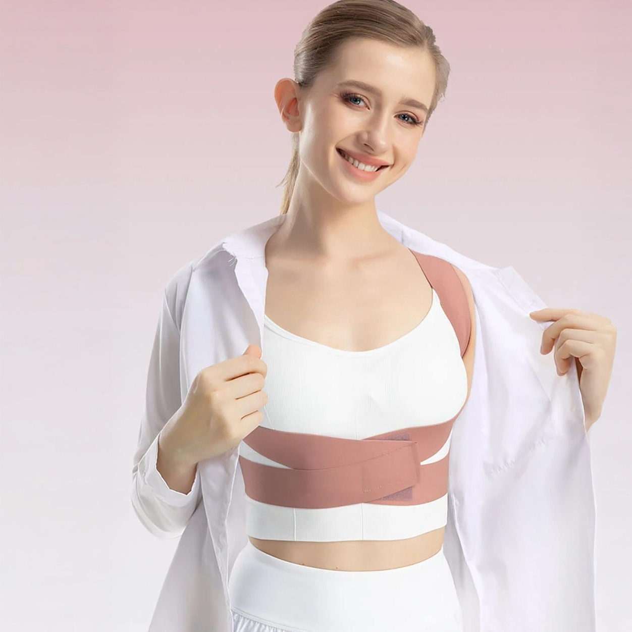 Correcteur de posture pour cyphose et maintien des épaules