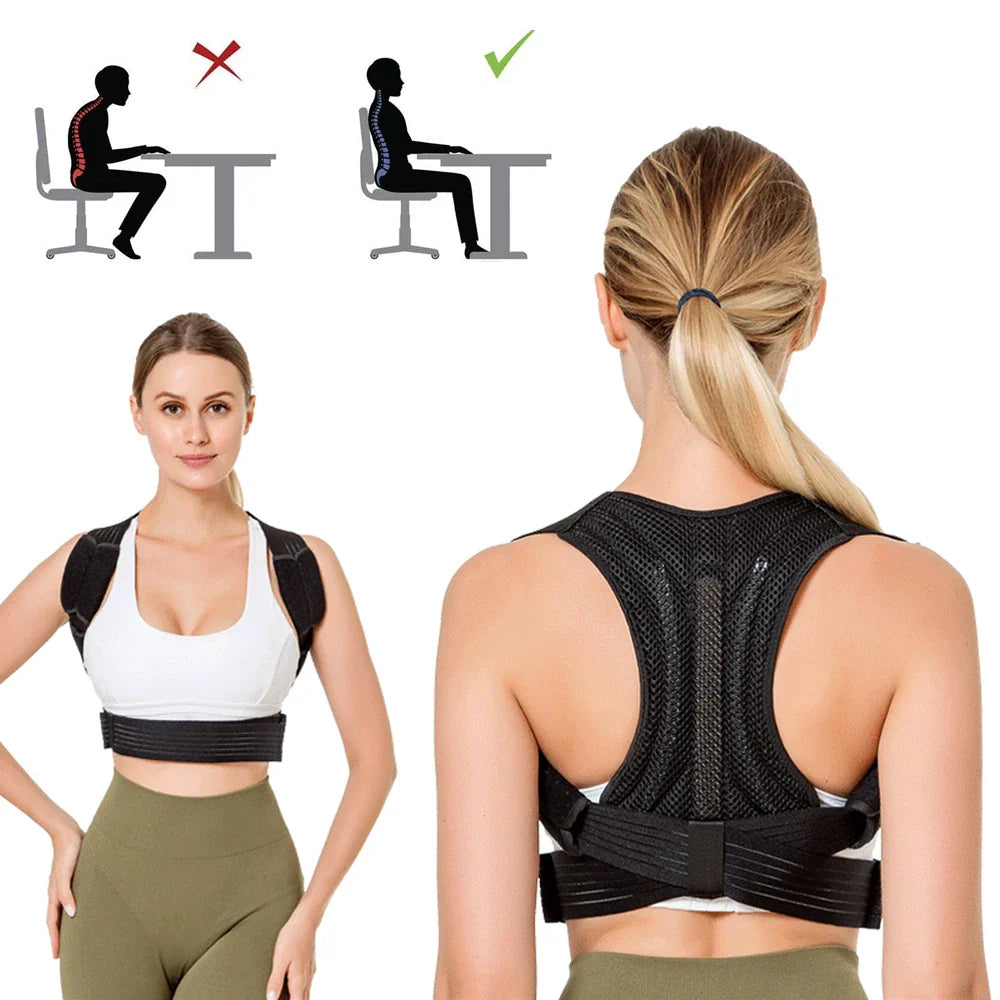 Correcteur de posture réglable à armature métallique