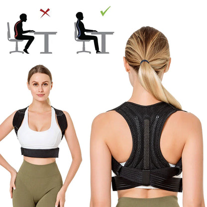 Correcteur de posture réglable à armature métallique