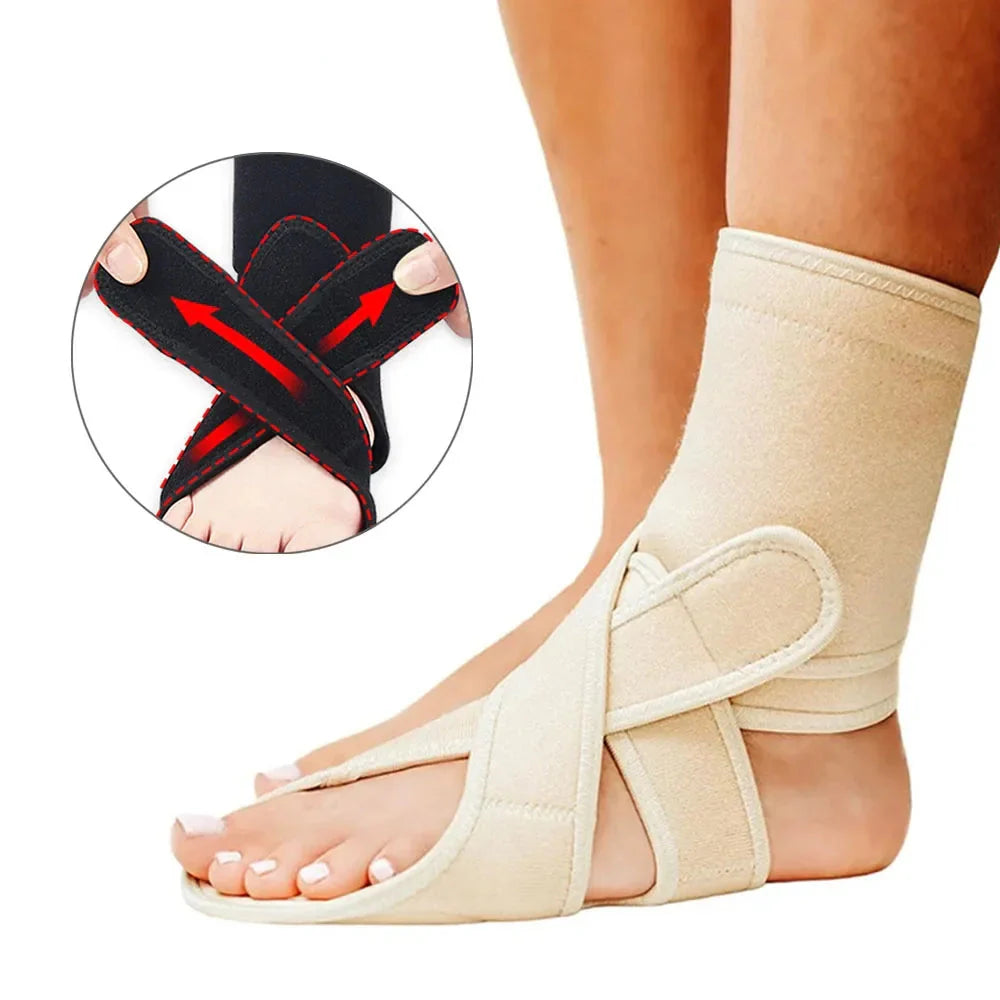 Orthèse pied et cheville en réglable avec sangles de maintien