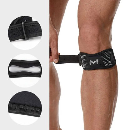 Strap genou réglable de maintien rotulien à gel silicone