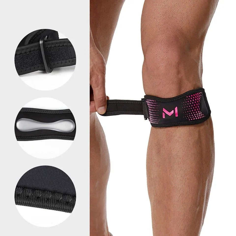 Strap genou réglable de maintien rotulien à gel silicone