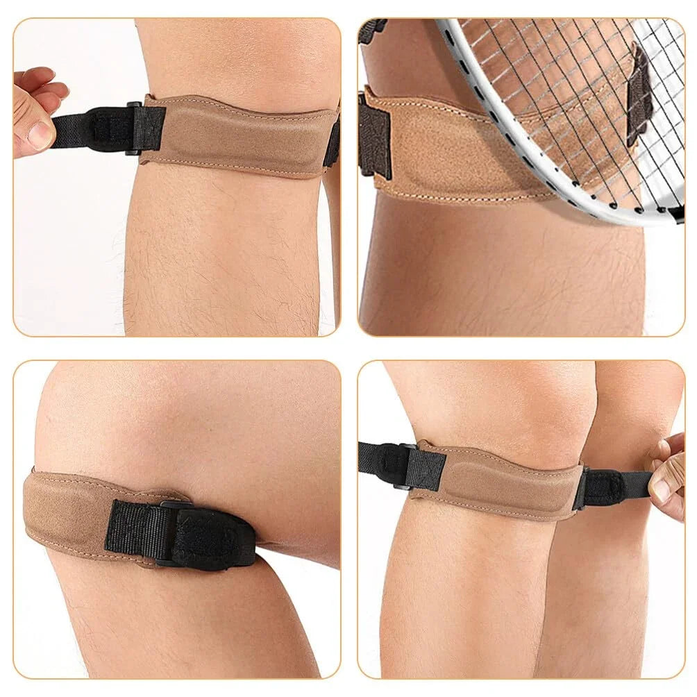 Strap genou rotulien réglable à compression ciblée