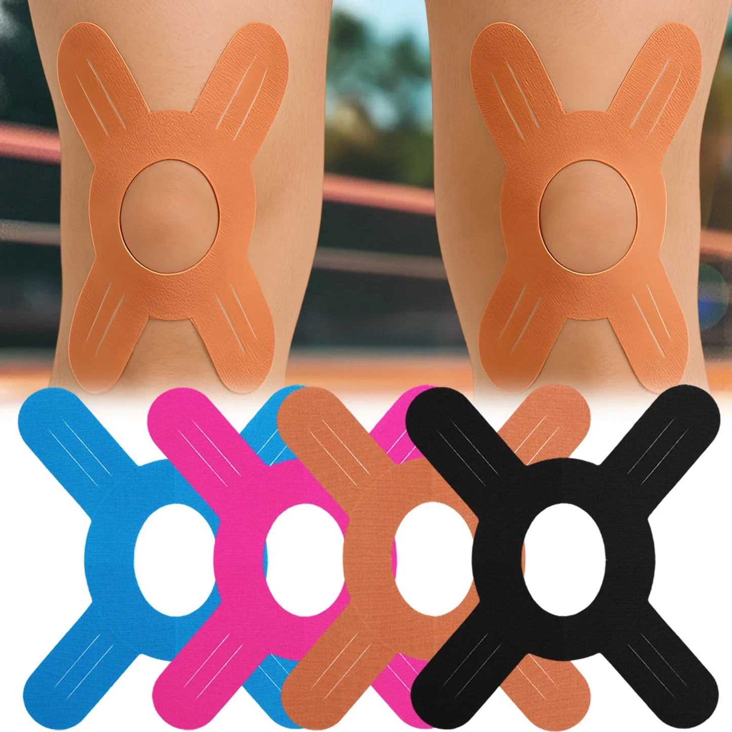 Taping genou arthrose pour maintien articulaire