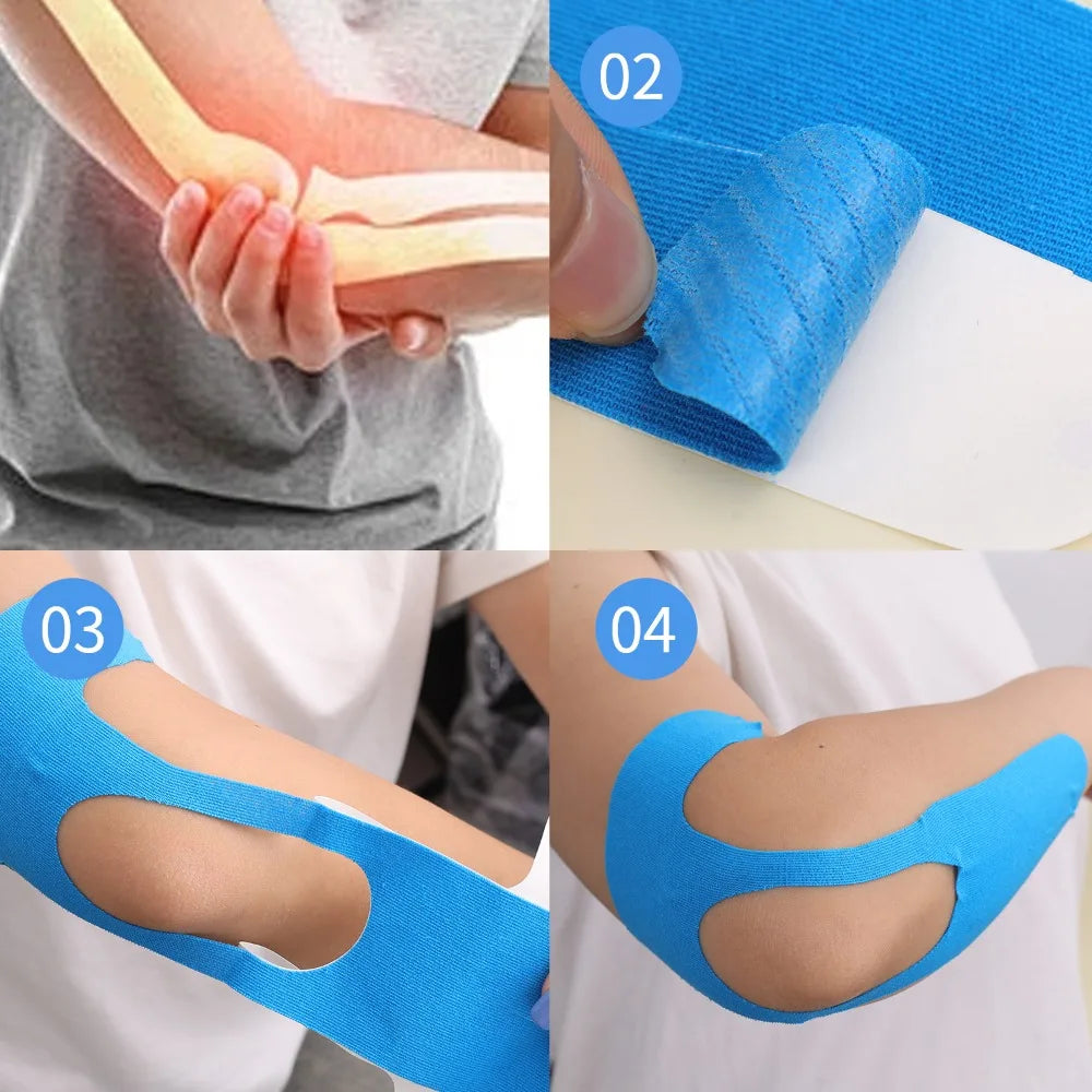 Taping genou et coude kinésiologique prédécoupé